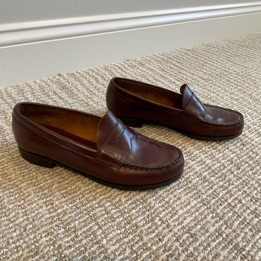 G.H. Bass Weejuns Leather Women’s Penny Loafers Wine size 7 - Picture 3 of 5